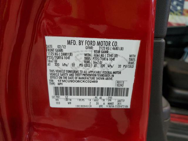 Photo 10 from auction – 2011 FORD ESCAPE XLT with VIN 1FMCU9DG3BKB64133
