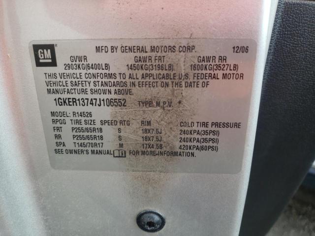 Foto 10 de la subasta – 2007 GMC ACADIA SLE con VIN 1GKER13747J106552