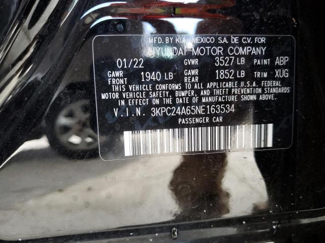 Photo 10 from auction – 2022 HYUNDAI ACCENT SE with VIN 3KPC24A65NE163534
