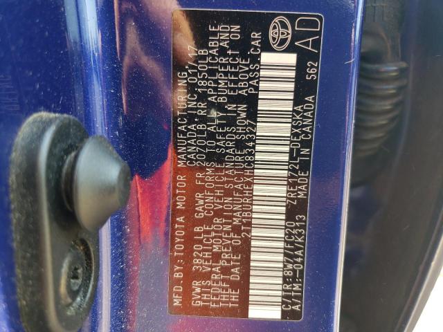 Photo 10 from auction – 2017 TOYOTA COROLLA L with VIN 2T1BURHEXHC834327