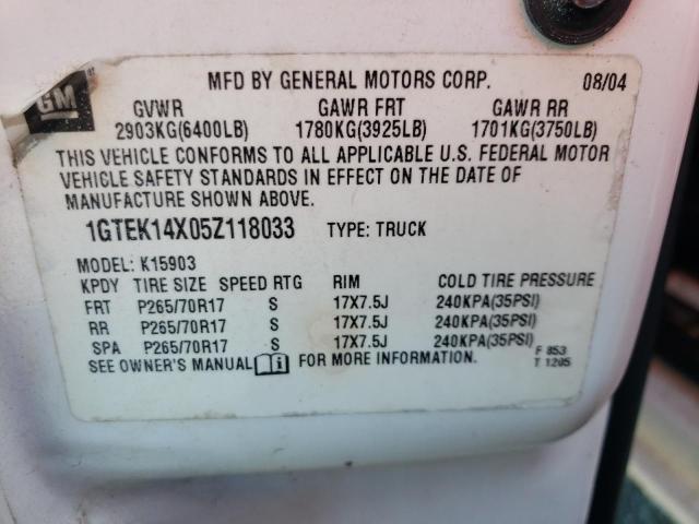 Photo 10 from auction – 2000 GMC NEW SIERRA with VIN 1GTEC14T3YZ360104
