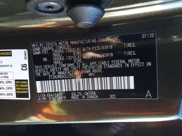 Photo 10 from auction – 2020 LEXUS RX 350 BAS with VIN 2T2AZMDA2LC251368