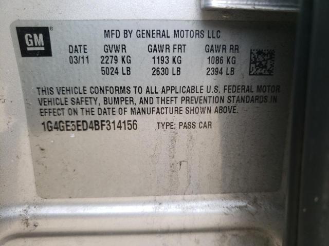 Photo 10 from auction – 2011 BUICK LACROSSE C with VIN 1G4GE5ED4BF314156