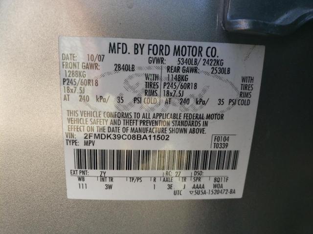 Photo 10 from auction – 2008 FORD EDGE LIMIT with VIN 2FMDK39C08BA11502