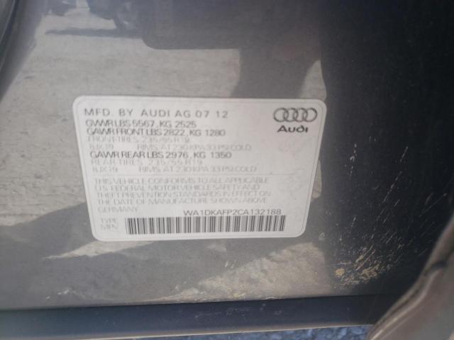 Photo 10 from auction – 2012 AUDI Q5 PREMIUM with VIN WA1DKAFP2CA132188
