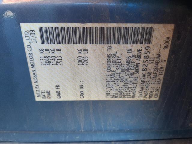 Photo 10 from auction – 2010 NISSAN MAXIMA S with VIN 1N4AA5AP2AC825859