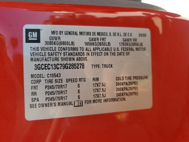 Photo 10 from auction – 2009 CHEVROLET SILVERADO with VIN 3GCEC13C79G285278
