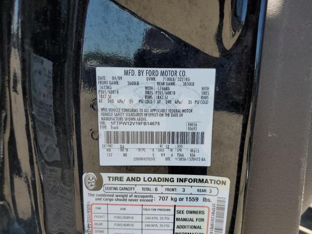 Photo 10 from auction – 2009 FORD F150 SUPER with VIN 1FTPW12V19FB14675