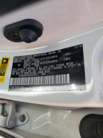 Photo 10 from auction – 2016 TOYOTA HIGHLANDER with VIN 5TDJKRFH4GS247321