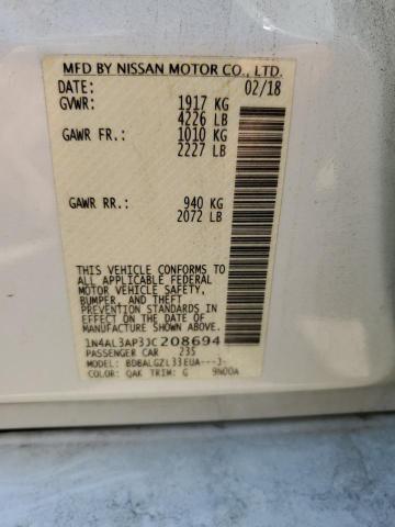 Photo 10 from auction – 2018 NISSAN ALTIMA 2.5 with VIN 1N4AL3AP3JC208694
