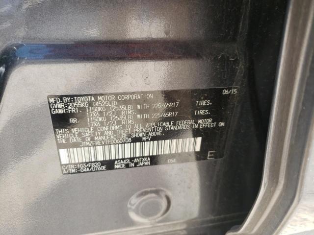 Photo 10 from auction – 2015 TOYOTA RAV4 LE with VIN JTMZFREV1FD060708