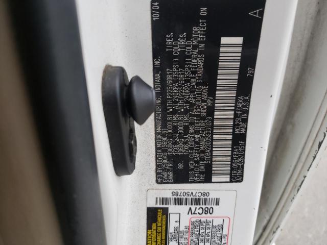 Photo 10 from auction – 2005 TOYOTA SIENNA LE with VIN 5TDBA23C05S031079