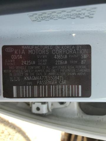 Photo 10 from auction – 2014 KIA OPTIMA LX with VIN KNAGM4A77E5508415