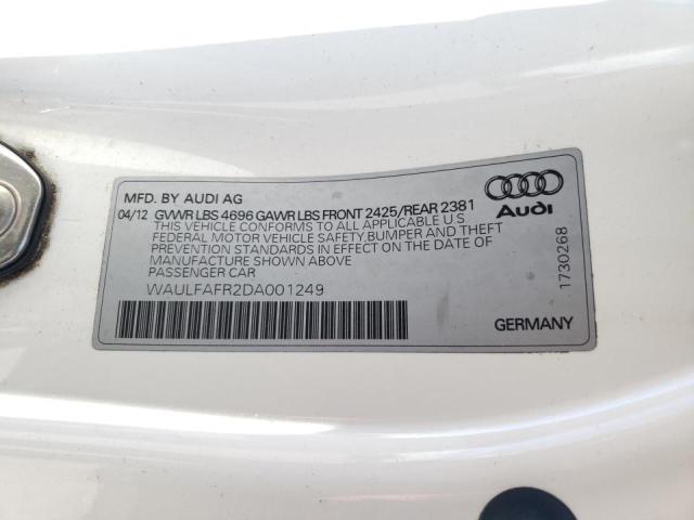 Photo 10 from auction – 2013 AUDI A5 PREMIUM with VIN WAULFAFR2DA001249