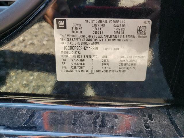 Photo 10 from auction – 2017 CHEVROLET SILVERADO with VIN 1GCRCPEC9HZ118209
