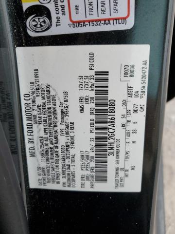 Photo 10 from auction – 2010 LINCOLN MKZ with VIN 3LNHL2GC7AR618080