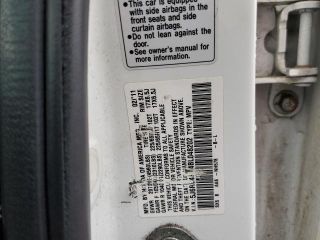 Photo 10 from auction – 2011 HONDA CR-V SE with VIN 5J6RE4H44BL048202