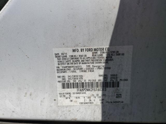 Photo 10 from auction – 2015 FORD TAURUS POL with VIN 1FAHP2MK2FG160313