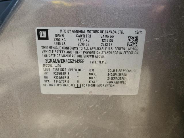 Photo 10 from auction – 2012 GMC TERRAIN SL with VIN 2GKALWEK4C6214255