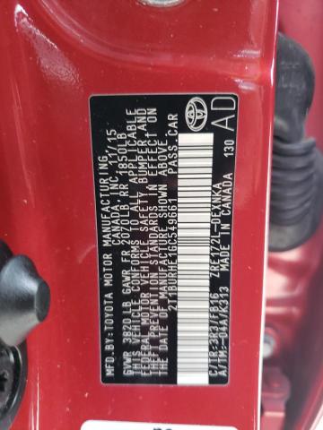 Photo 10 from auction – 2016 TOYOTA COROLLA L with VIN 2T1BURHE1GC549661