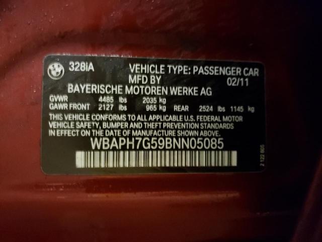 Photo 10 from auction – 2011 BMW 328 I with VIN WBAPH7G59BNN05085