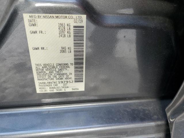 Photo 10 from auction – 2019 NISSAN ALTIMA S with VIN 1N4BL4BV7KC197952