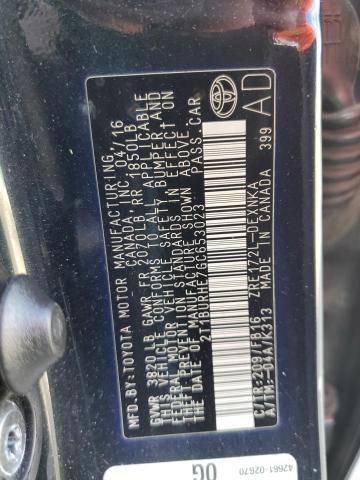 Photo 10 from auction – 2016 TOYOTA COROLLA L with VIN 2T1BURHE7GC653023
