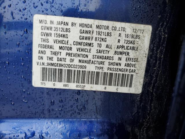 Photo 10 from auction – 2013 HONDA FIT with VIN JHMGE8H32DC023909