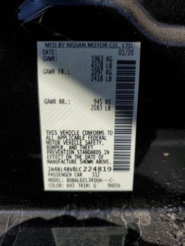 Photo 10 from auction – 2020 NISSAN ALTIMA S with VIN 1N4BL4BV8LC224819