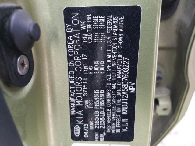 Photo 10 from auction – 2013 KIA SOUL with VIN KNDJT2A58D7603227