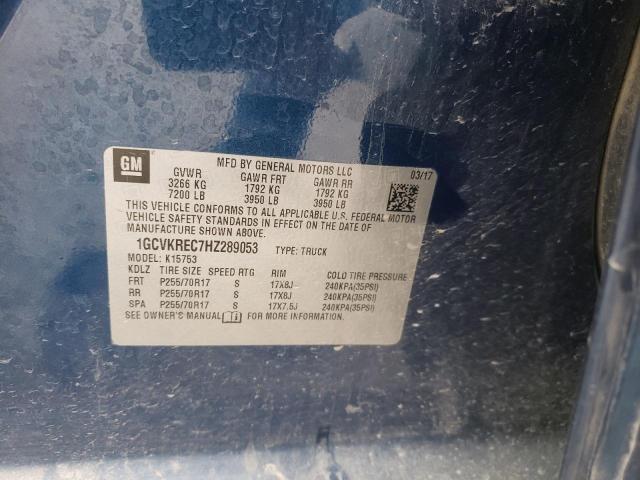 Photo 10 from auction – 2017 CHEVROLET SILVERADO with VIN 1GCVKREC7HZ289053