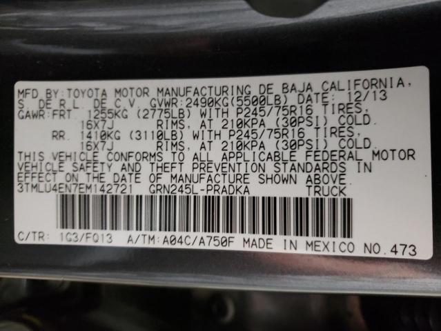 Photo 10 from auction – 2014 TOYOTA TACOMA DOU with VIN 3TMLU4EN7EM142721