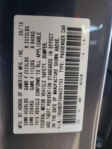 Photo 10 from auction – 2017 ACURA TLX TECH with VIN 19UUB2F56HA001753