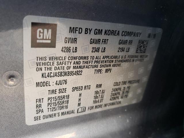 Photo 10 from auction – 2019 BUICK ENCORE PRE with VIN KL4CJASB3KB954922