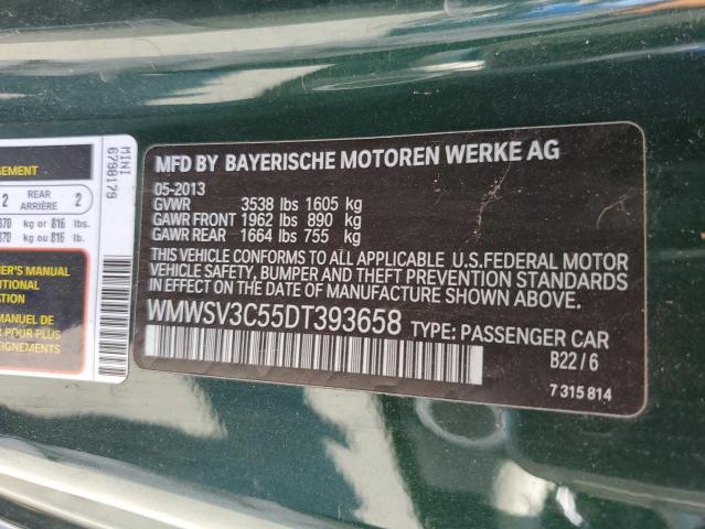 Photo 10 from auction – 2013 MINI COOPER S with VIN WMWSV3C55DT393658