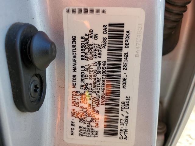 Photo 10 from auction – 2010 TOYOTA COROLLA BA with VIN 1NXBU4EE6AZ190546