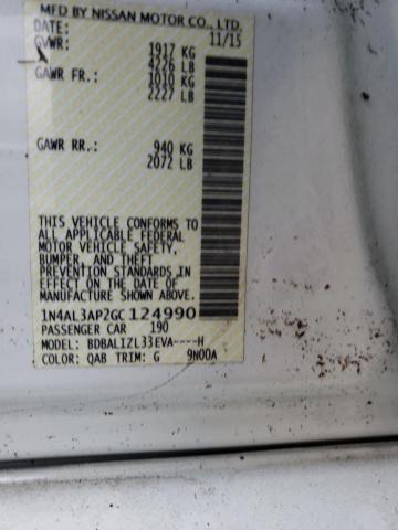 Photo 10 from auction – 2016 NISSAN ALTIMA 2.5 with VIN 1N4AL3AP2GC124990