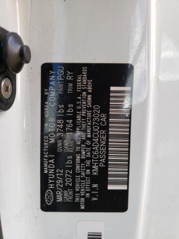 Photo 10 from auction – 2012 HYUNDAI VELOSTER with VIN KMHTC6AD4CU073020