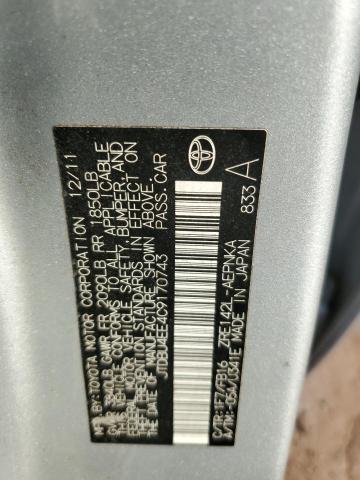Photo 10 from auction – 2012 TOYOTA COROLLA BA with VIN JTDBU4EE4C9170743