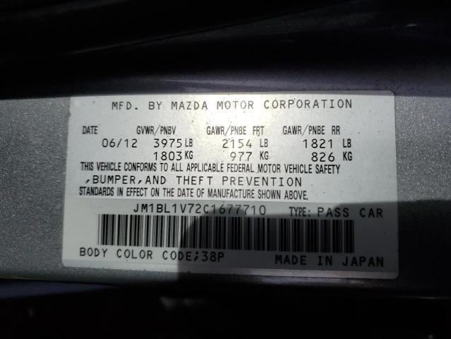 Photo 10 from auction – 2012 MAZDA 3 I with VIN JM1BL1V72C1677710