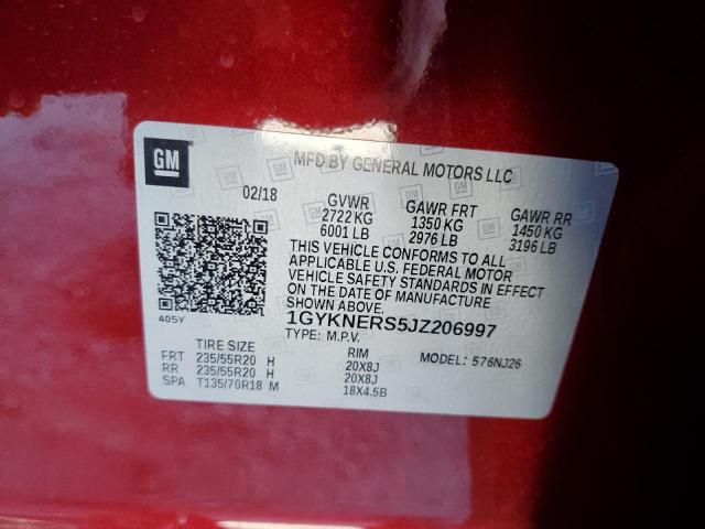 Photo 10 from auction – 2018 CADILLAC XT5 PREMIU with VIN 1GYKNERS5JZ206997