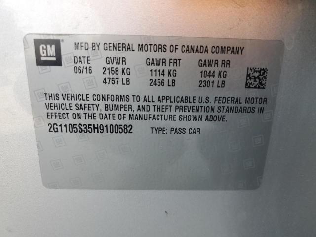 Photo 10 from auction – 2017 CHEVROLET IMPALA LT with VIN 2G1105S35H9100582