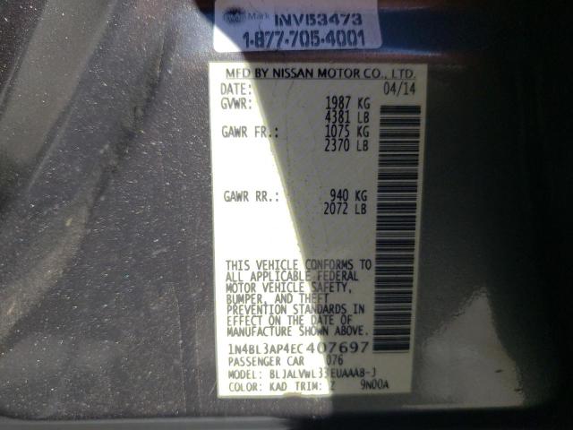 Photo 10 from auction – 2014 NISSAN ALTIMA 3.5 with VIN 1N4BL3AP4EC407697