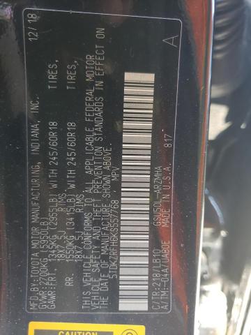 Photo 10 from auction – 2019 TOYOTA HIGHLANDER with VIN 5TDKZRFH6KS557768