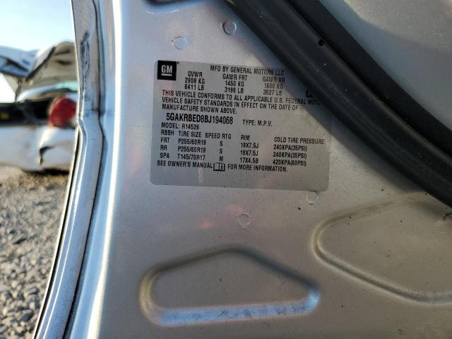 Photo 10 from auction – 2011 BUICK ENCLAVE CX with VIN 5GAKRBED8BJ194068