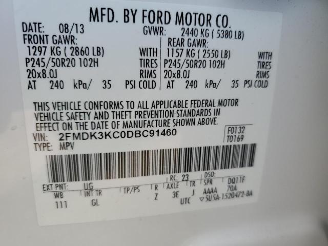 Photo 10 from auction – 2013 FORD EDGE LIMIT with VIN 2FMDK3KC0DBC91460