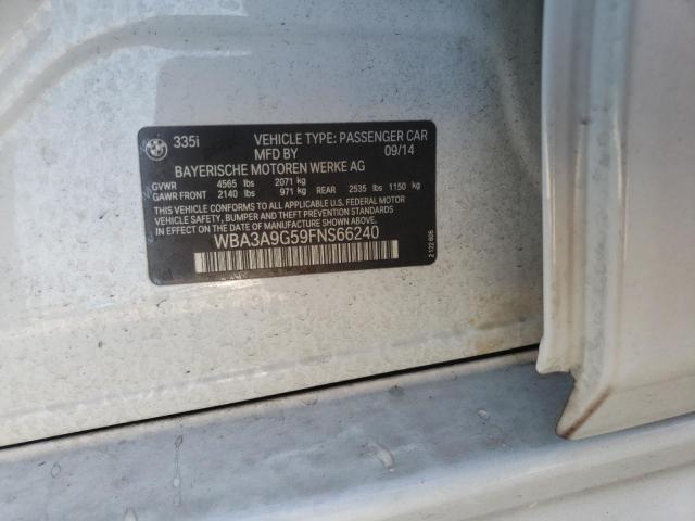 Photo 10 from auction – 2015 BMW 335 I with VIN WBA3A9G59FNS66240