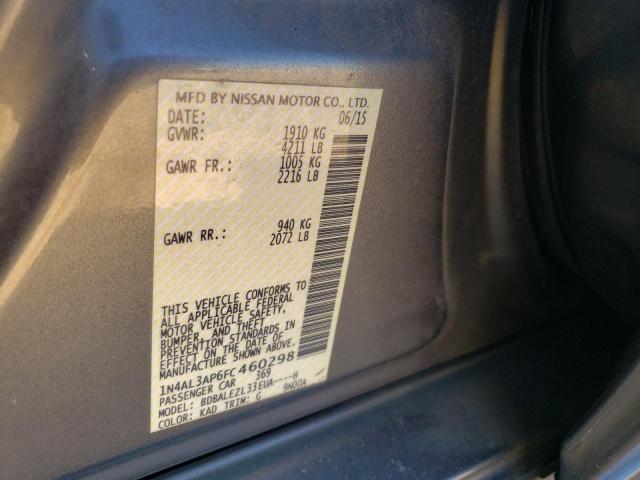 Photo 10 from auction – 2015 NISSAN ALTIMA 2.5 with VIN 1N4AL3AP6FC460298