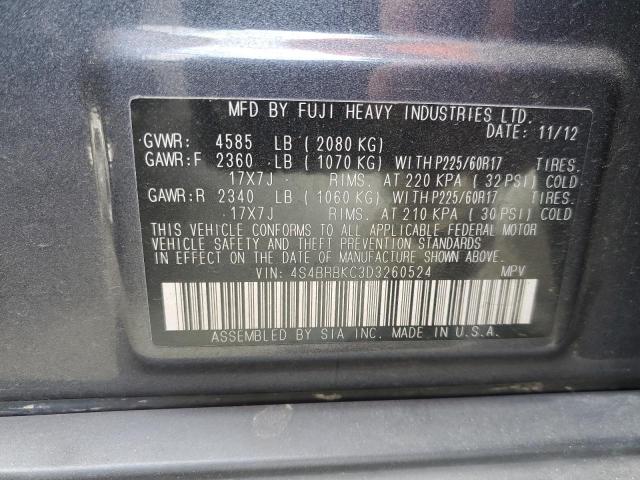 Photo 10 from auction – 2013 SUBARU OUTBACK 2. with VIN 4S4BRBKC3D3260524