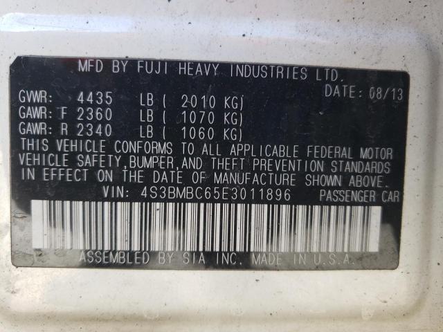 Photo 10 from auction – 2014 SUBARU LEGACY 2.5 with VIN 4S3BMBC65E3011896